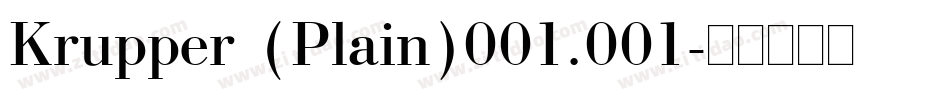 Krupper (Plain)001.001字体转换